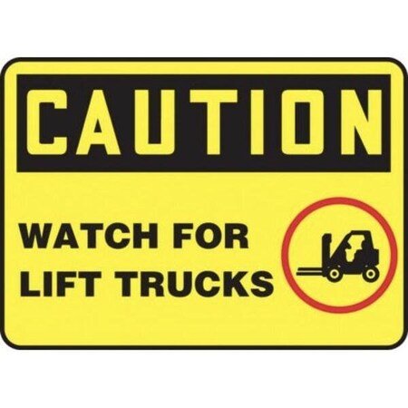 Accuform OSHA CAUTION Safety Sign PEDESTRIAN MVHR680XT MVHR680XT